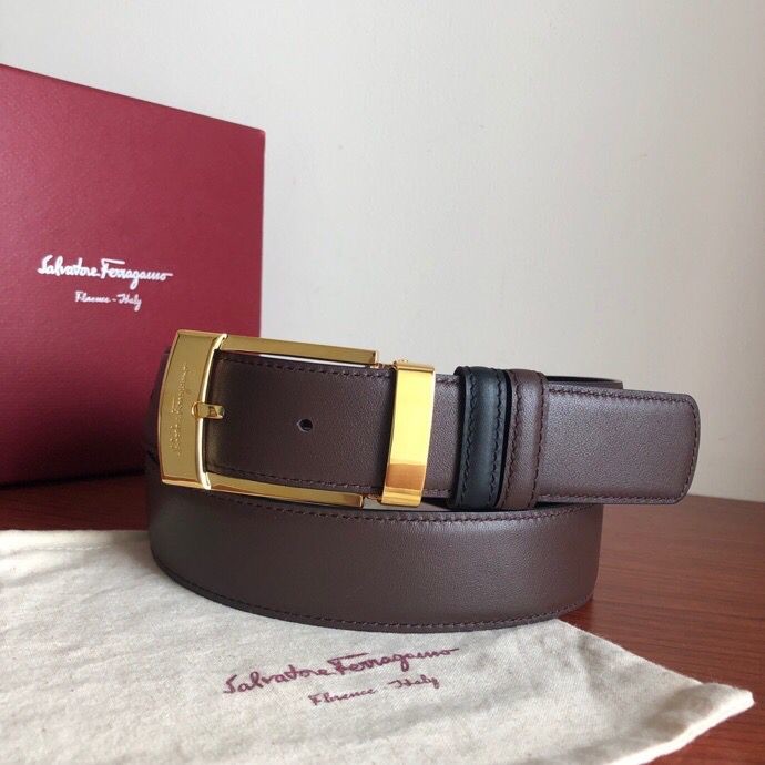Ferragamo Men s 3.5cm Boutique Buckle Reversible Leather Belt