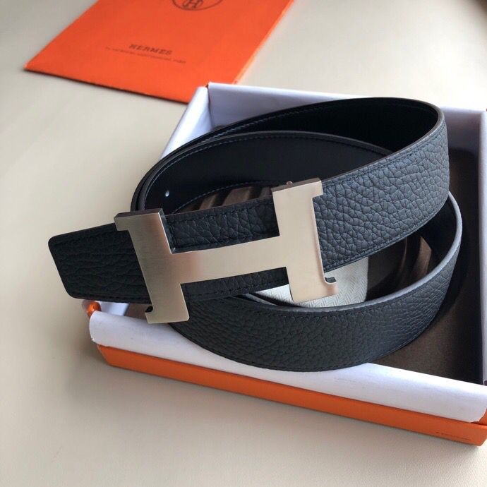 Hermes Togo leather Reversible leather belt 38mm