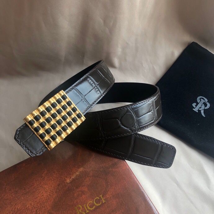 Stefano Ricci 3.8cm belt with stainless steel buckle