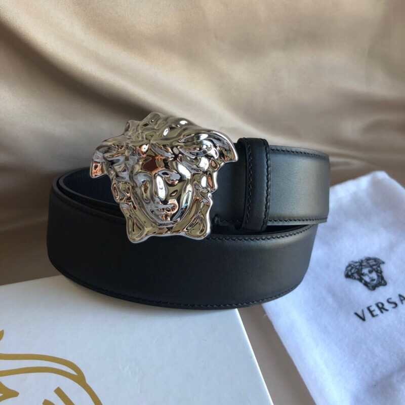 Versace Classic Logo Medusa Reversible Leather Belt 3.8cm