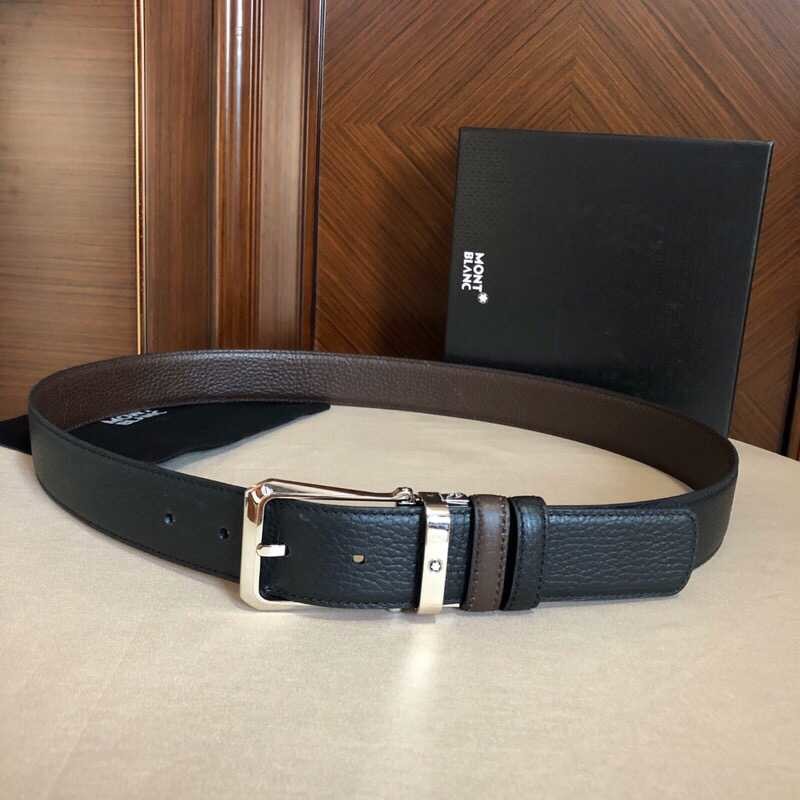 MontBlanc Men s belt width with metal buckle: 3.5cm