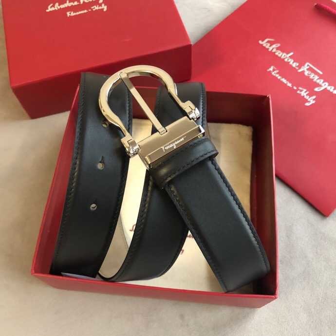 Ferragamo Men s 3.5cm buckle leather belt