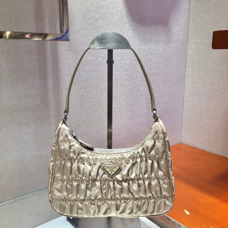 Prada Re-Edition 2005 Nylon And Saffiano Leather Hobo Bag 1NE204