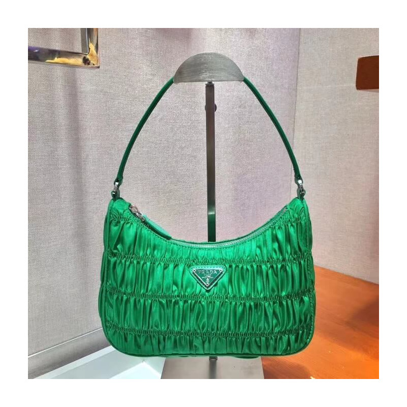 Prada Re-Edition 2005 Nylon And Saffiano Leather Hobo Bag 1NE204