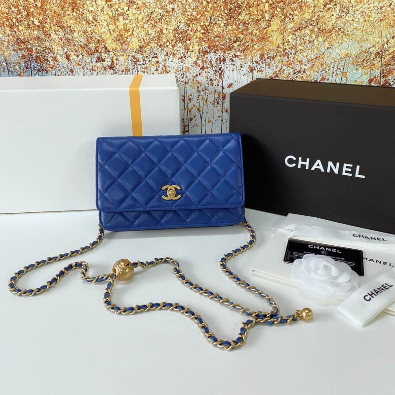 Chanel WOC With CC Details On Strap AP1450 in Lambskin