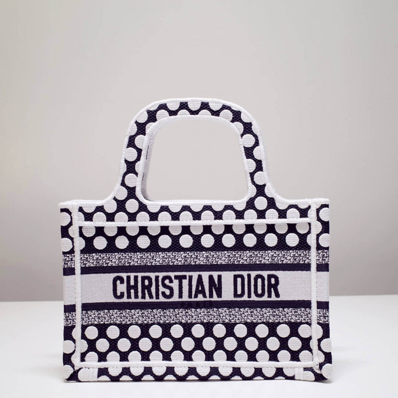 Dior Polkadot Dioramour Mini Book Tote Bag S5475