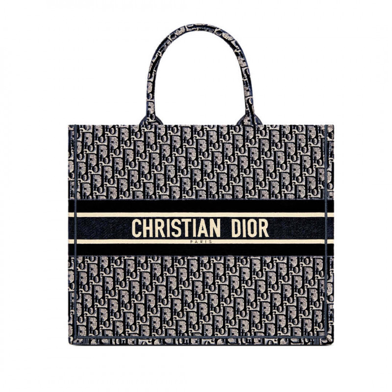 Dior Oblique Embroidered Velvet Book Tote M1286Z