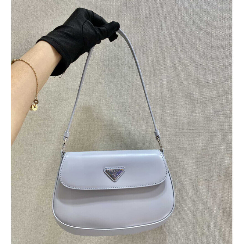 Prada Cleo Brushed Leather Shoulder Bag With Flap 1BD311