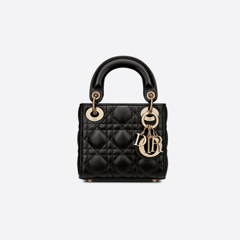 Christian Dior Micro Lady Dior Bag Cannage Lambskin S0856
