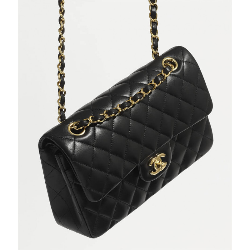 Chanel Small Classic Double Flap Bag A01113 in Lambskin