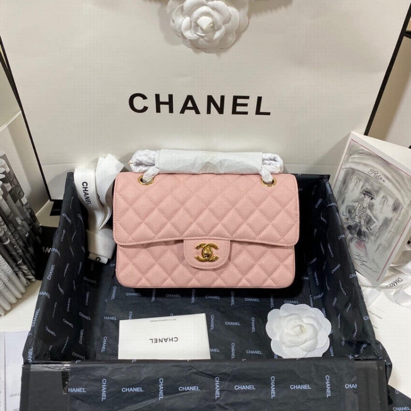 Chanel Small Classic Double Flap Bag A01113 Caviar Calfskin