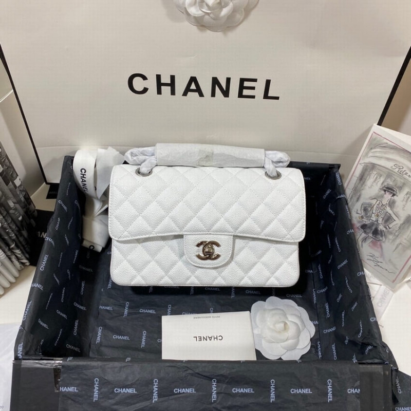 Chanel Small Classic Double Flap Bag A01113 Caviar Calfskin