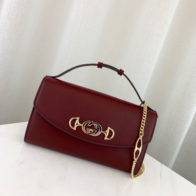 Gucci Zumi Smooth Leather Small Shoulder Bag 572375