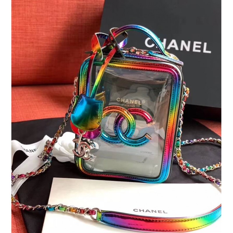 Chanel Vanity Case In Multicolour PVC AS0988