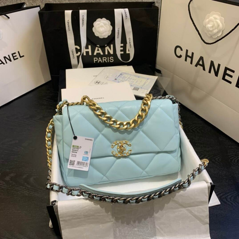 Chanel 19 Large Lambskin Flap Bag AS1161