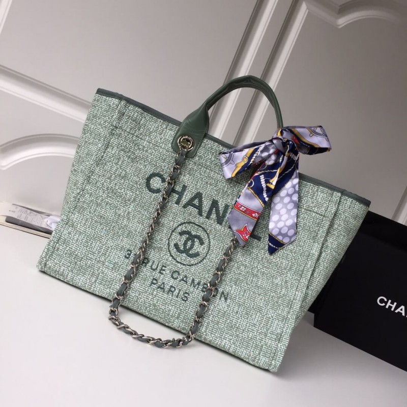 Chanel Mixed Fibers Shopping Bag A66942