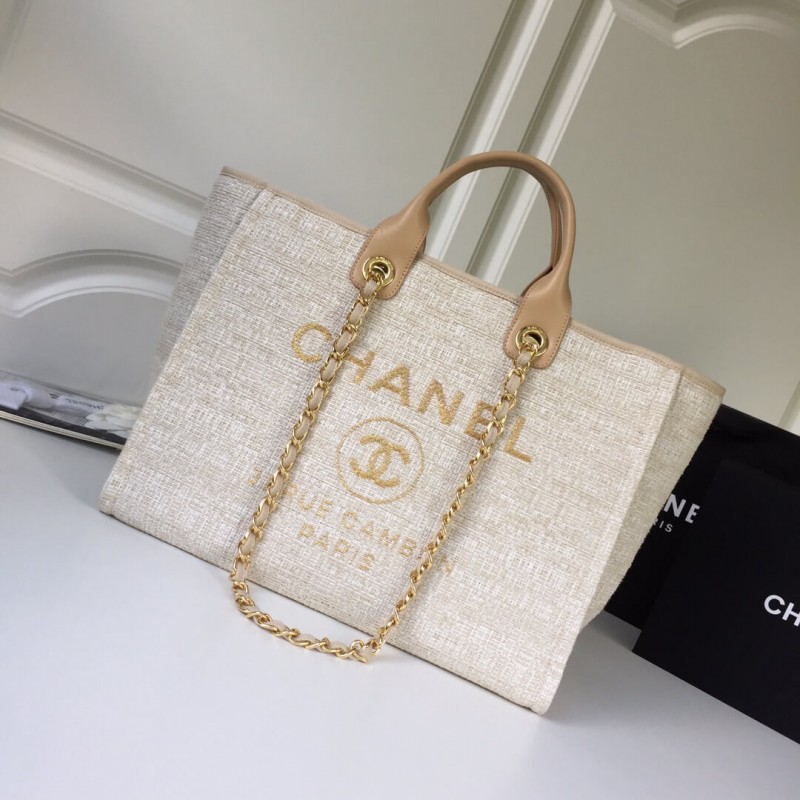 Chanel Mixed Fibers Shopping Bag A66942