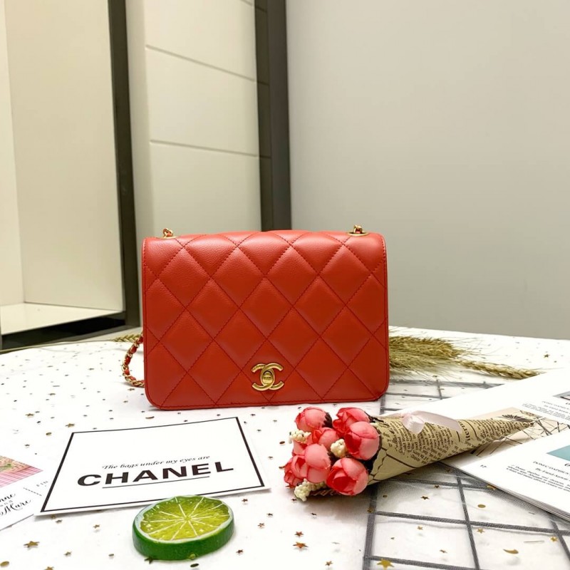 Chanel Calf Leather Single Flap Bag AS8869