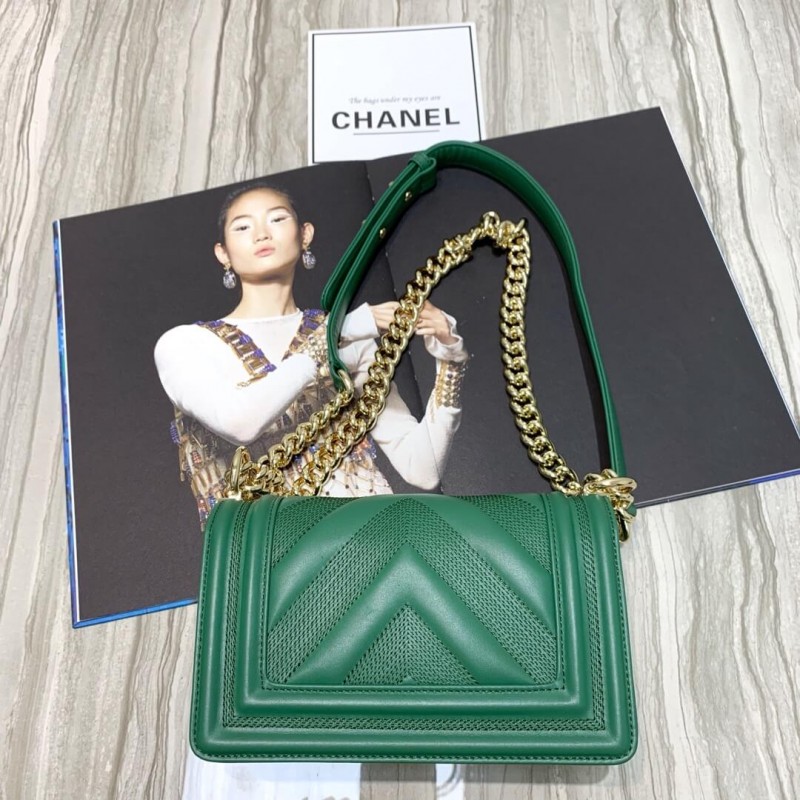 Chanel Calfskin Small Boy Chanel Handbag A67085