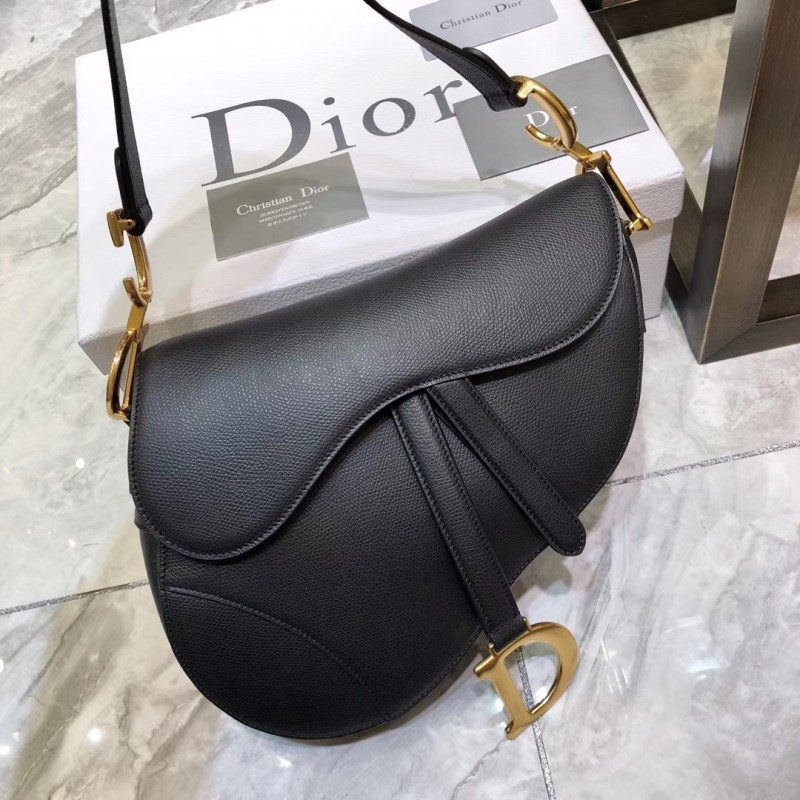 Christian Dior Grained Calfskin Saddle Bag M0446