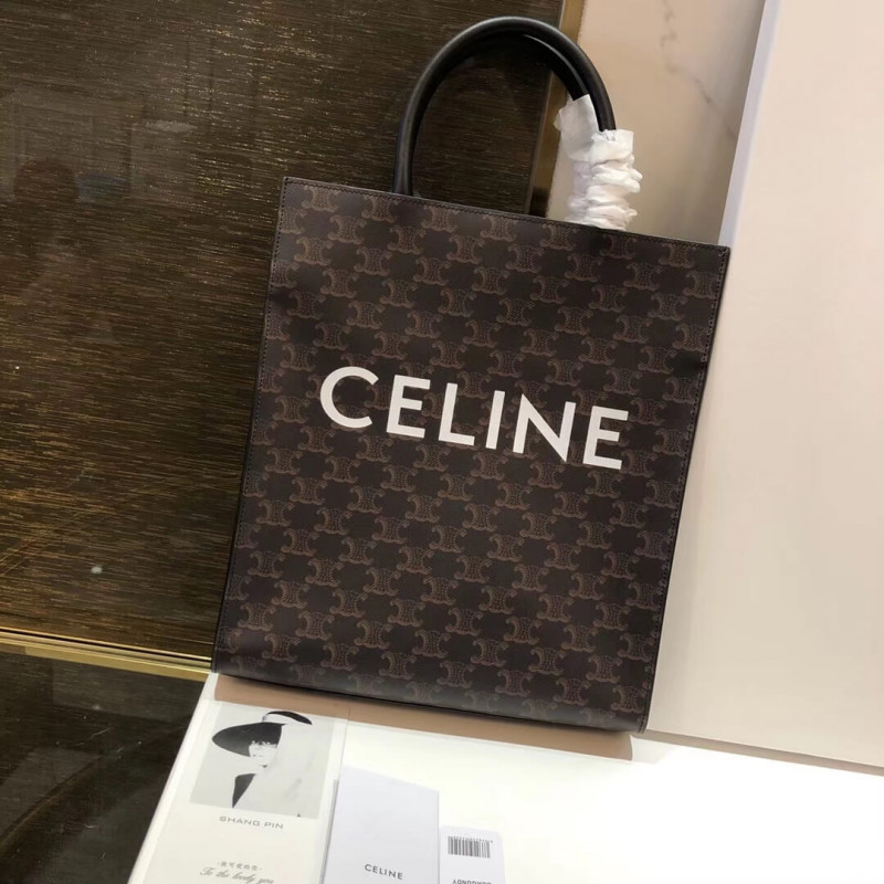 Celine Small Cabas Vertical In Triomphe Canvas 191542