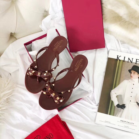 Valentino Rubber ROCKSTUD Flip Flops