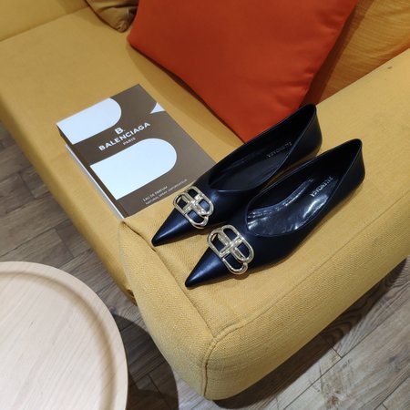 Balenciaga BB buckle flat shoes