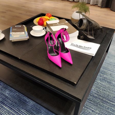 Balenciaga Crafting Tomorrow s Luxury themed rear empty sandals