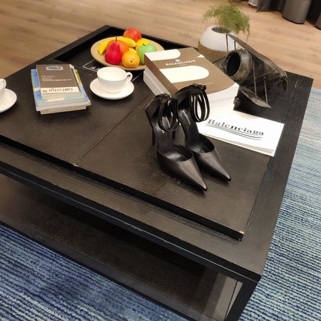 Balenciaga Crafting Tomorrow s Luxury themed rear empty sandals