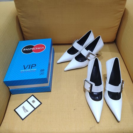 Balenciaga Metal buckle leather high heels 10cm or 5.5cm 320
