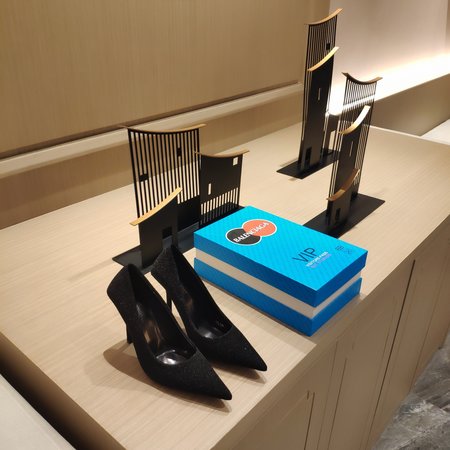 Balenciaga Metallic knifd series BB buckle women s shoes