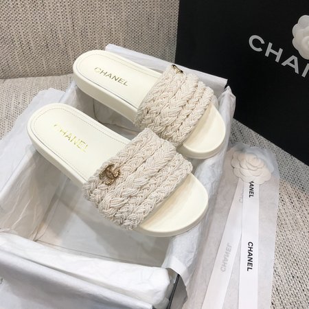 Chanel honey slippers