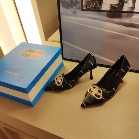 Balenciaga Tassel series logo printed BB metal buckle