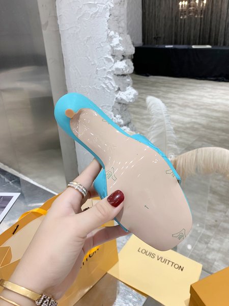 Louis Vuitton Calfskin high heel sandals