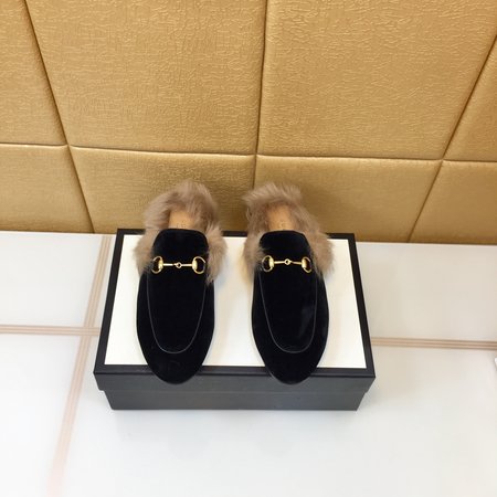 Gucci Classic horsebit wool slippers