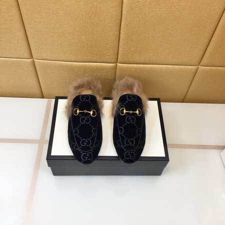 Gucci Classic horsebit wool slippers