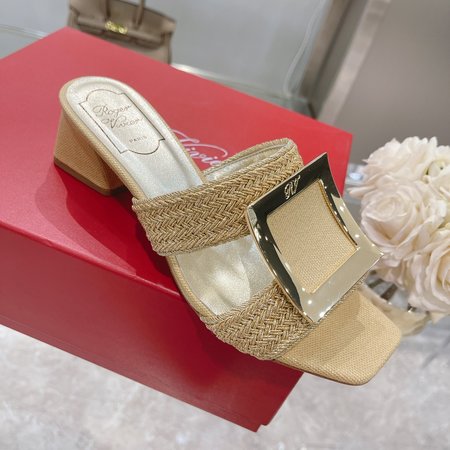 Roger Viver Gold twine sandals