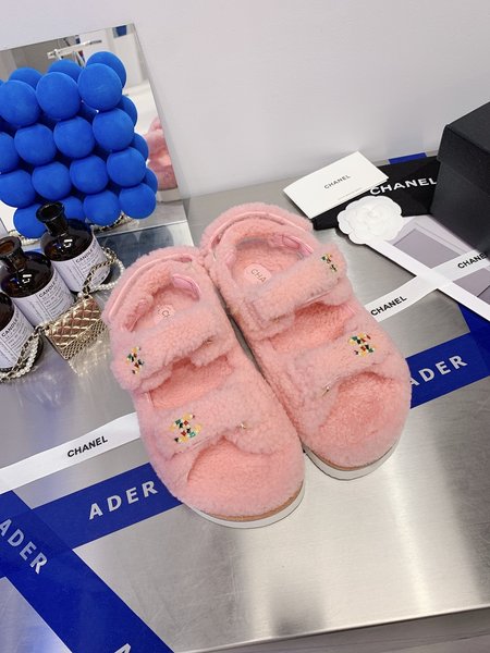 Chanel Sheep curl sandals