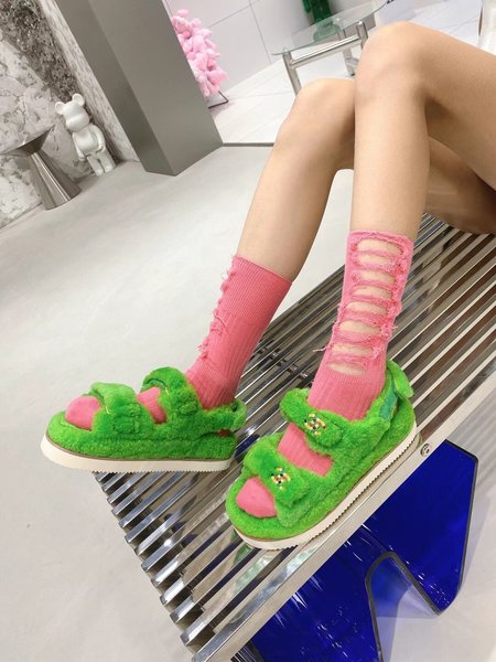 Chanel Sheep curl sandals