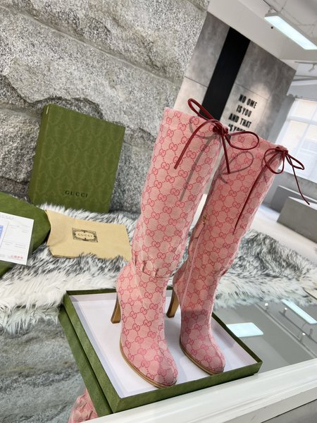 Gucci canvas boots