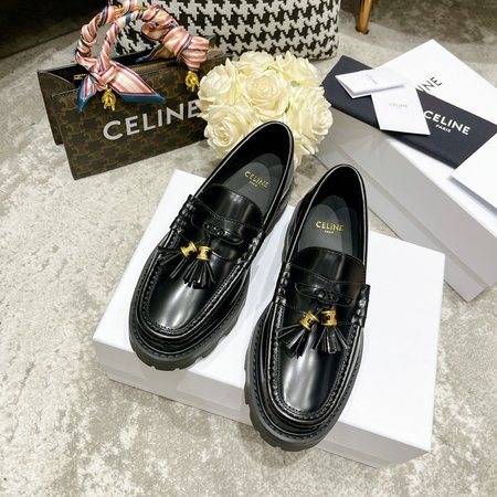 Celine tassel hardware buckle loafers
