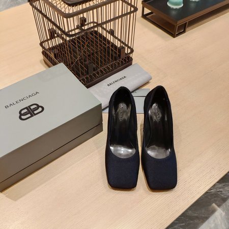 Balenciaga BB cowhide women s shoes with sheepskin lining high heel: 10cm