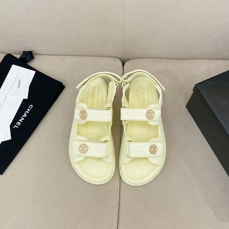 Chanel Velcro Beach Sandals