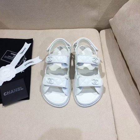 Chanel Velcro Beach Sandals
