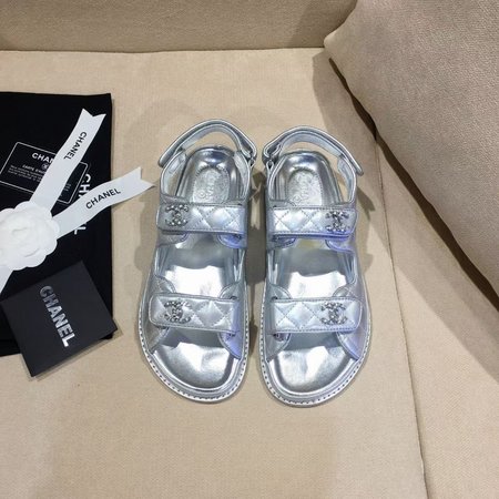 Chanel Velcro Beach Sandals
