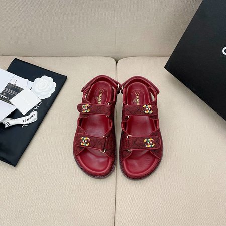 Chanel Velcro Beach Sandals