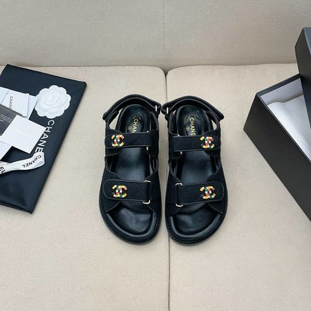 Chanel Velcro Beach Sandals