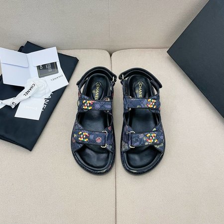Chanel Velcro Beach Sandals