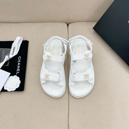 Chanel Velcro Beach Sandals