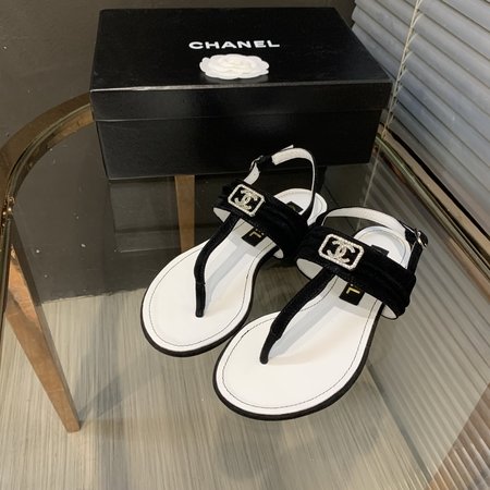Chanel Calf leather classic strappy sandals